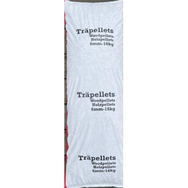 Premium træpiller 6mm 56x16kg (896kg) 2,75dkk/kg